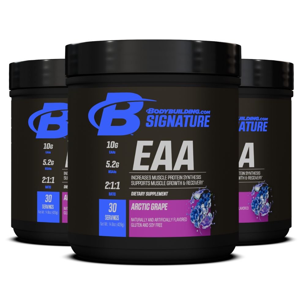 3 - Pack Bodybuilding.com Signature EAA, 90 Servings Total - Bodybuilding.com