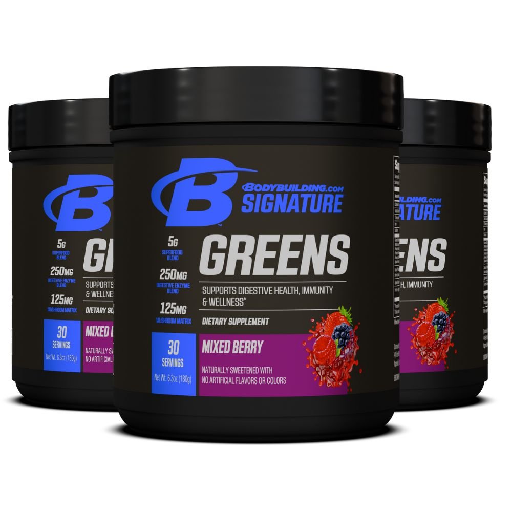 3 - Pack Bodybuilding.com Signature Greens, 90 Servings Total - Bodybuilding.com